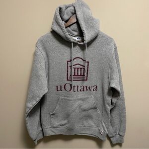 University of Ottawa Grey Hoodie Men’s Size Small Russell Athletic